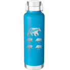 Personalized aqua 24 oz vacuum insulated water bottle with 'Mama Bear 4 baby bears' design