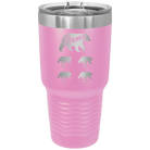 Personalized light purple 30 oz vacuum insulated tumbler with 'Mama Bear 4 baby bears' design