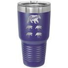 Personalized purple 30 oz vacuum insulated tumbler with 'Mama Bear 4 baby bears' design