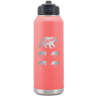 Personalized coral 32 oz vacuum insulated water bottle with 'Mama Bear 4 baby bears' design