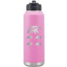 Personalized light purple 32 oz vacuum insulated water bottle with 'Mama Bear 4 baby bears' design