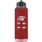 Personalized maroon 32 oz vacuum insulated water bottle with 'Mama Bear 4 baby bears' design