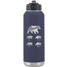 Personalized navy 32 oz vacuum insulated water bottle with 'Mama Bear 4 baby bears' design