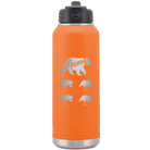 Personalized orange 32 oz vacuum insulated water bottle with 'Mama Bear 4 baby bears' design