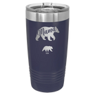 Personalized navy 20 oz vacuum insulated tumbler with 'Mama Bear 1 Baby Bear' design