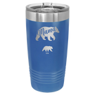 Personalized royal blue 20 oz vacuum insulated tumbler with 'Mama Bear 1 Baby Bear' design