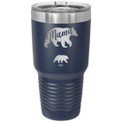 Personalized navy 30 oz vacuum insulated tumbler with 'Mama Bear 1 Baby Bear' design