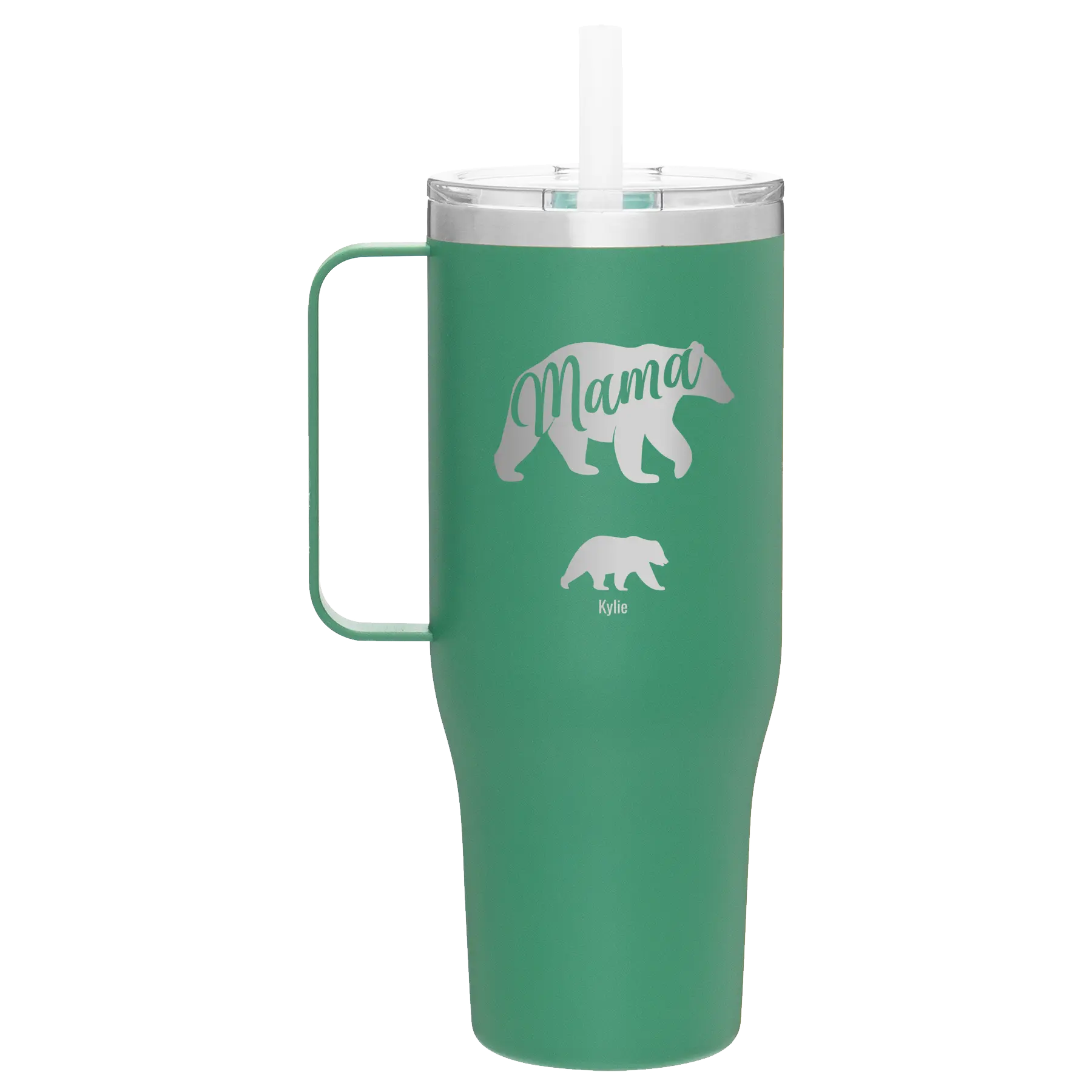 Personalized forage 40 oz vacuum insulated tumbler mug with 'Mama Bear 1 Baby Bear' design