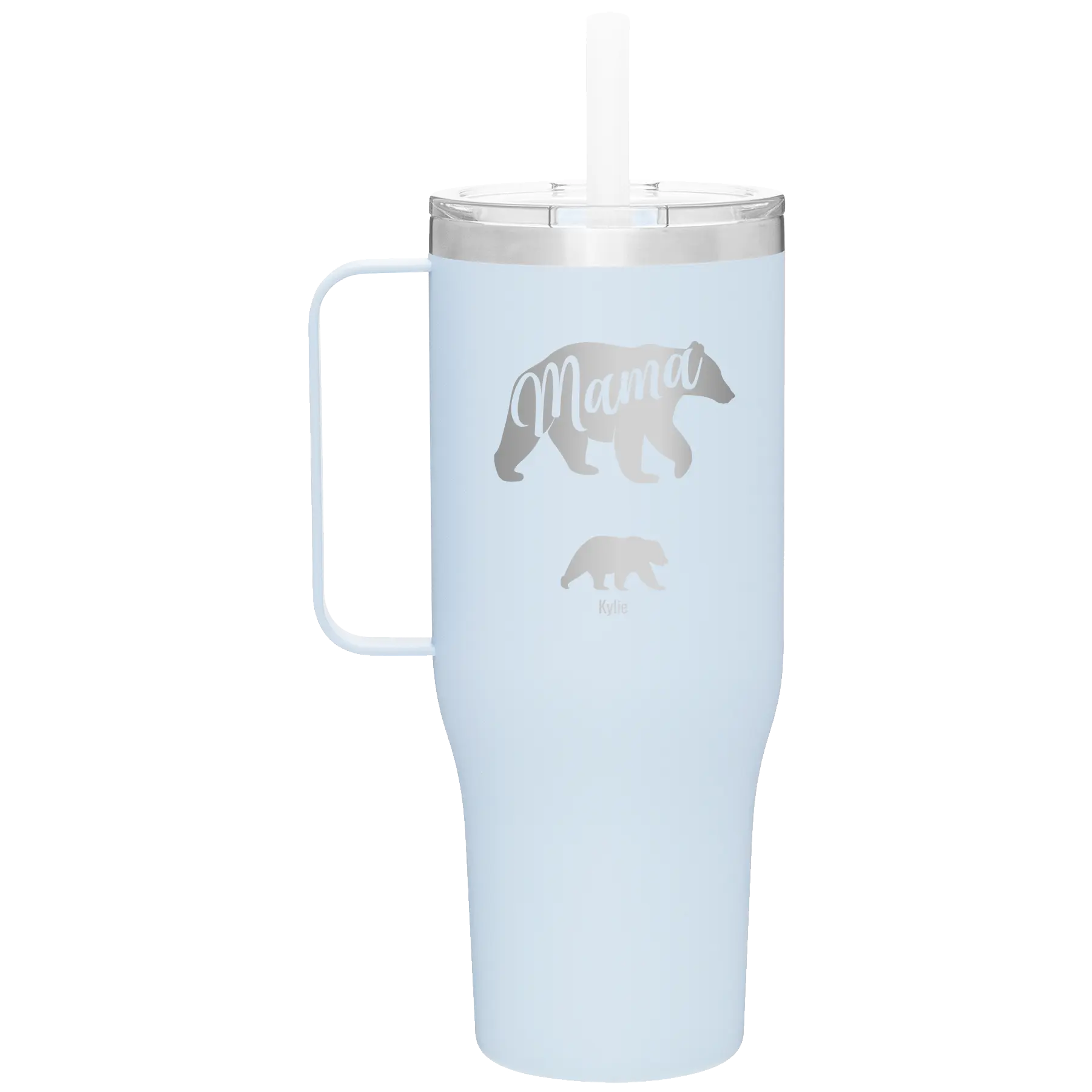 Personalized landfall 40 oz vacuum insulated tumbler mug with 'Mama Bear 1 Baby Bear' design