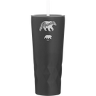 Personalized black 20 oz vacuum insulated tumbler with 'Mama Bear 1 Baby Bear' design