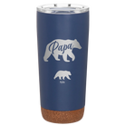 Personalized constellation 20 oz vacuum insulated tumbler with 'Papa Bear 1 Baby Bear' design