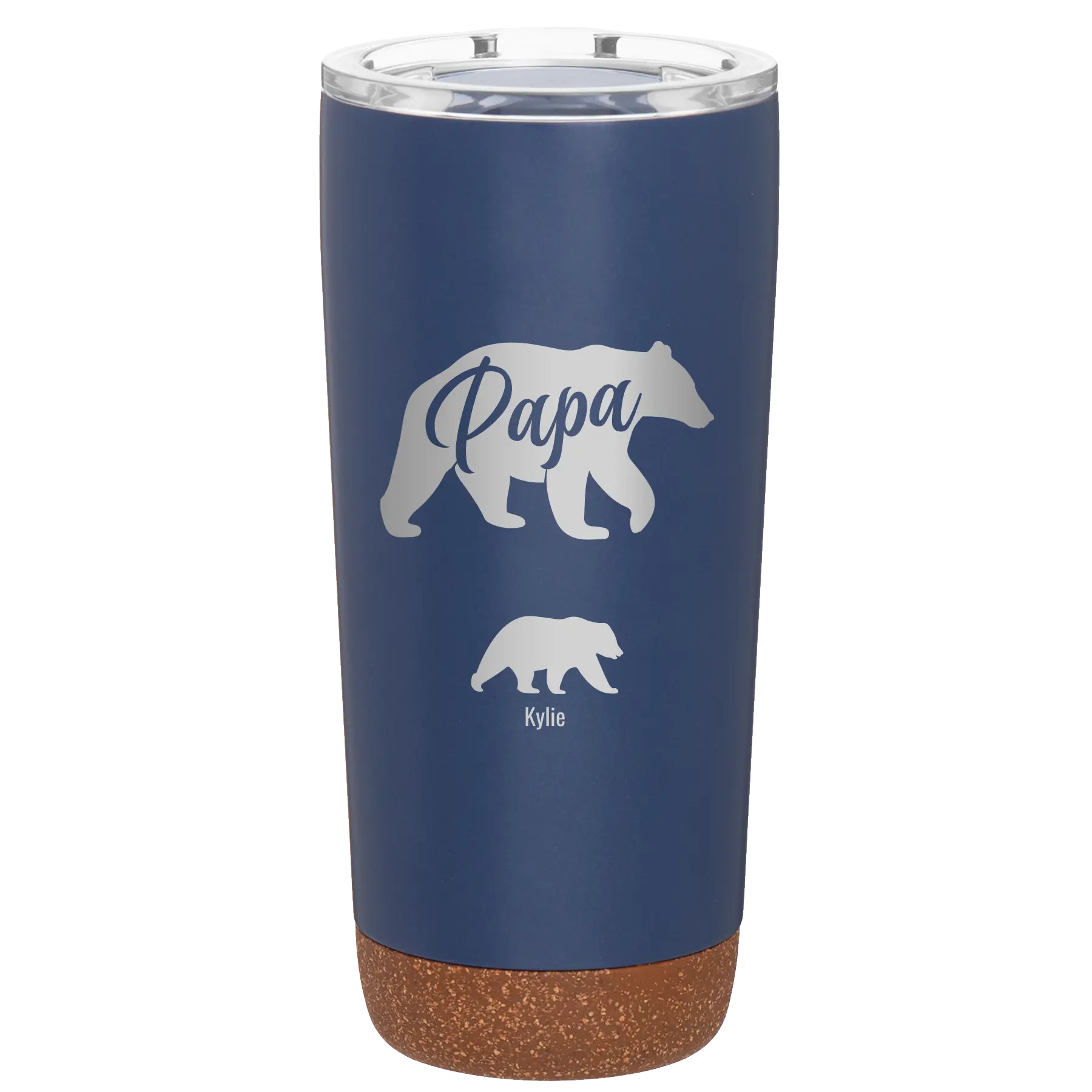 Personalized constellation 20 oz vacuum insulated tumbler with 'Papa Bear 1 Baby Bear' design