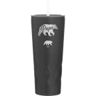 Personalized black 20 oz vacuum insulated tumbler with 'Papa Bear 1 Baby Bear' design