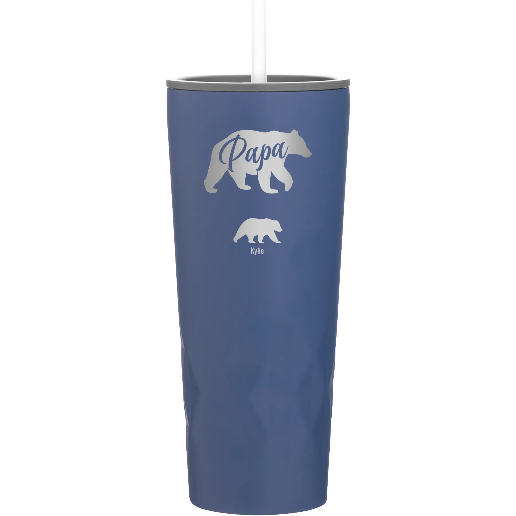 Personalized constellation 20 oz vacuum insulated tumbler with 'Papa Bear 1 Baby Bear' design