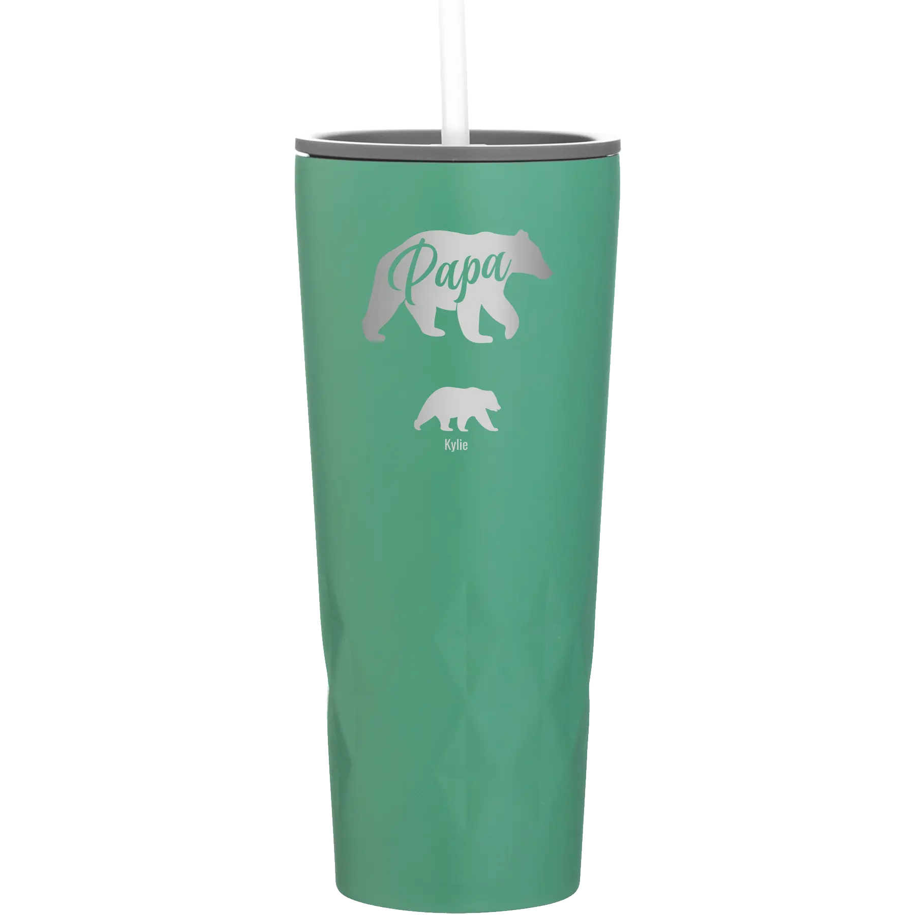 Personalized forage 20 oz vacuum insulated tumbler with 'Papa Bear 1 Baby Bear' design