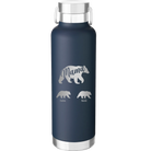 Personalized navy 24 oz vacuum insulated water bottle with 'Mama Bear 2 Baby Bears' design