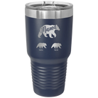 Personalized navy 30 oz vacuum insulated tumbler with 'Mama Bear 2 Baby Bears' design