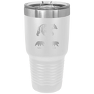 Personalized white 30 oz vacuum insulated tumbler with 'Mama Bear 2 Baby Bears' design