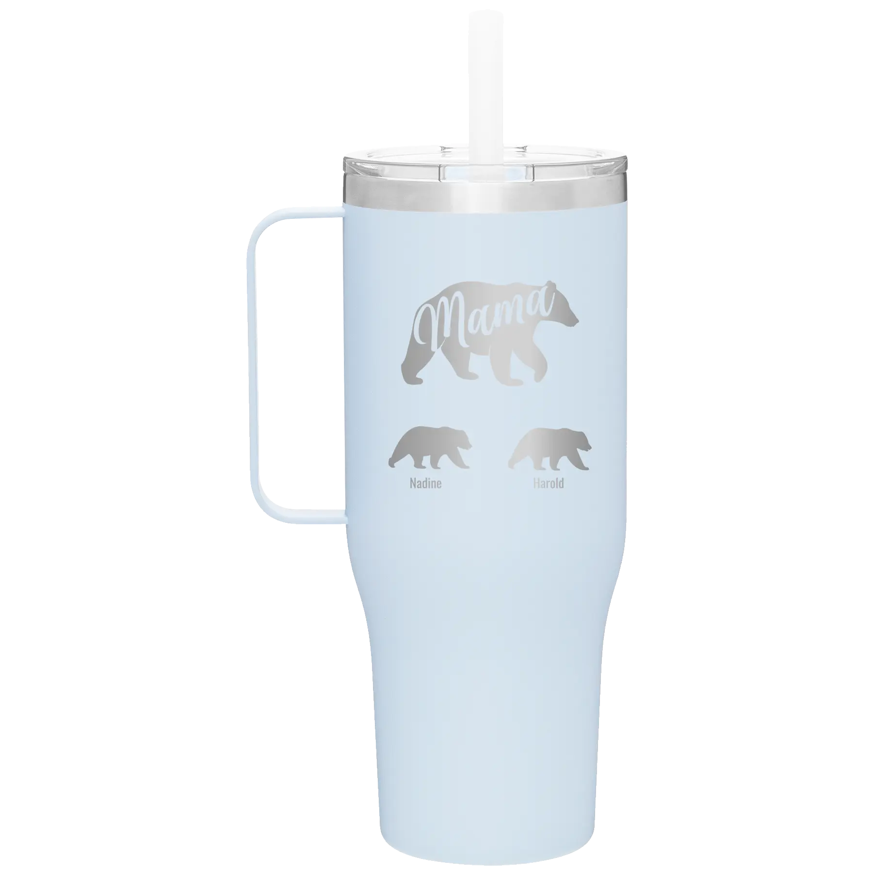 Personalized landfall 40 oz vacuum insulated tumbler mug with 'Mama Bear 2 Baby Bears' design
