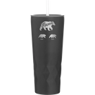 Personalized black 20 oz vacuum insulated tumbler with 'Mama Bear 2 Baby Bears' design