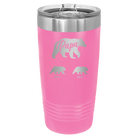 Personalized pink 20 oz vacuum insulated tumbler with 'Papa Bear 2 Baby Bears' design