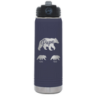 Personalized navy 20 oz vacuum insulated water bottle with 'Papa Bear 2 Baby Bears' design