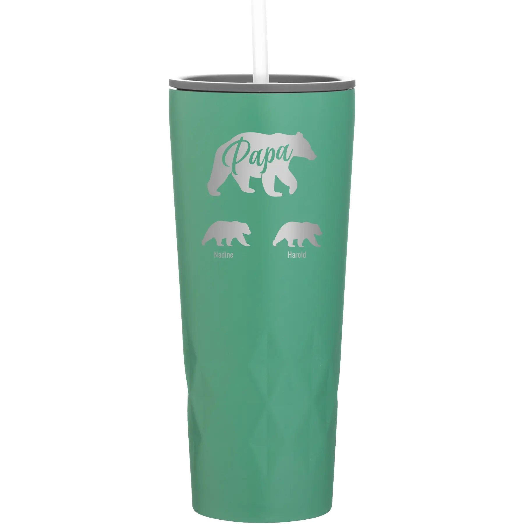 Personalized forage 20 oz vacuum insulated tumbler with 'Papa Bear 2 Baby Bears' design