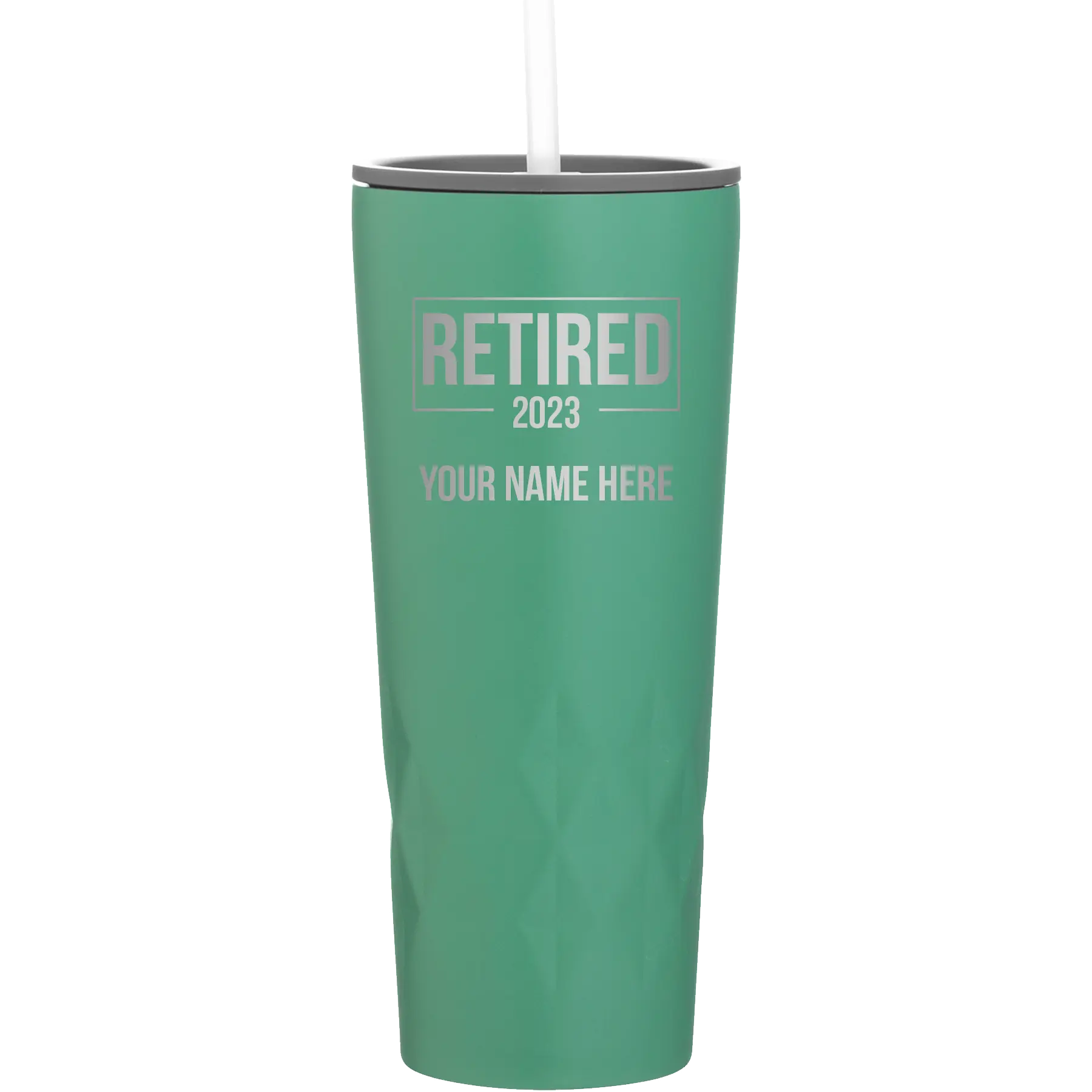 Personalized forage 20 oz vacuum insulated tumbler with 'Retired' design