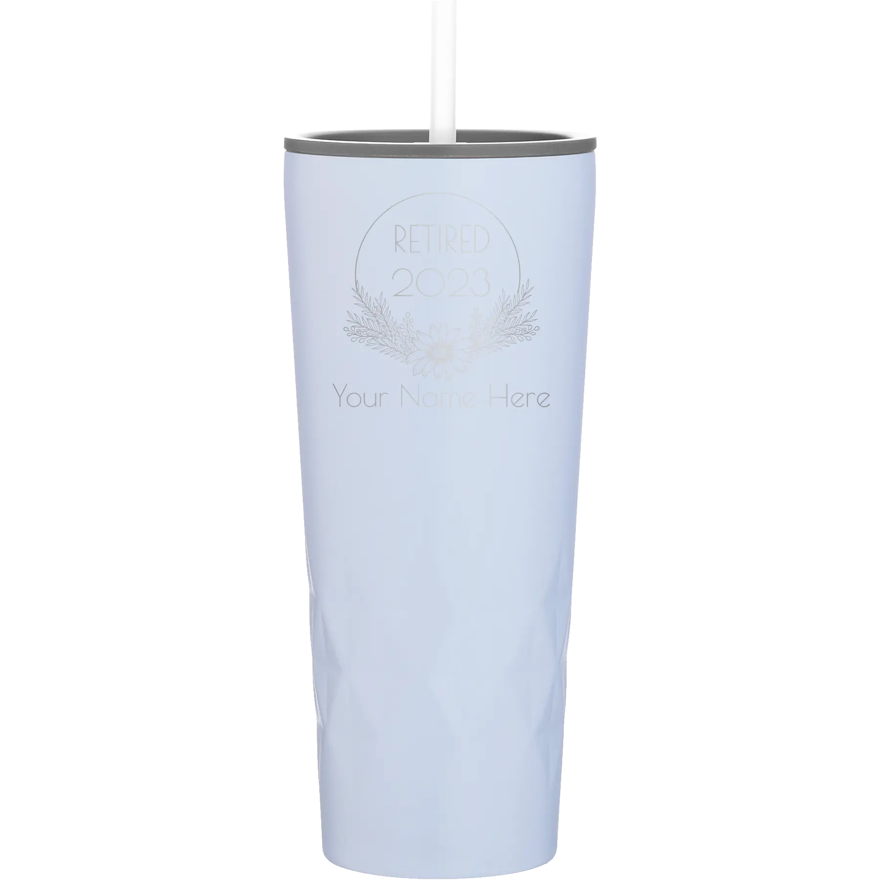 Personalized landfall 20 oz vacuum insulated tumbler with 'Retired Floral' design