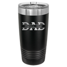 Personalized black 20 oz vacuum insulated tumbler with 'Dad' design