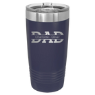 Personalized navy 20 oz vacuum insulated tumbler with 'Dad' design