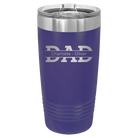 Personalized purple 20 oz vacuum insulated tumbler with 'Dad' design
