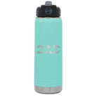 Personalized teal 20 oz vacuum insulated water bottle with 'Dad' design