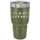 Personalized olive green 30 oz vacuum insulated tumbler with 'Dad' design