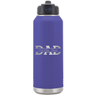 Personalized purple 32 oz vacuum insulated water bottle with 'Dad' design