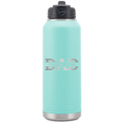 Personalized teal 32 oz vacuum insulated water bottle with 'Dad' design