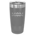Personalized dark gray 20 oz vacuum insulated tumbler with 'Mom' design