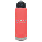 Personalized coral 20 oz vacuum insulated water bottle with 'Mom' design