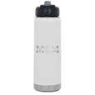 Personalized white 20 oz vacuum insulated water bottle with 'Mom' design