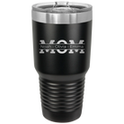 Personalized black 30 oz vacuum insulated tumbler with 'Mom' design