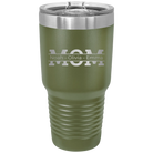 Personalized olive green 30 oz vacuum insulated tumbler with 'Mom' design