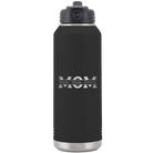 Personalized black 32 oz vacuum insulated water bottle with 'Mom' design