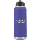 Personalized purple 32 oz vacuum insulated water bottle with 'Mom' design