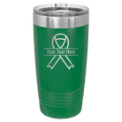 Personalized green 20 oz vacuum insulated tumbler with 'Ribbon' design
