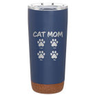 Personalized constellation 20 oz vacuum insulated tumbler with 'Cat Dog Mom Dad 4 paws' design
