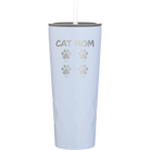 Personalized landfall 20 oz vacuum insulated tumbler with 'Cat Dog Mom Dad 4 paws' design
