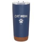 Personalized constellation 20 oz vacuum insulated tumbler with 'Cat Dog Mom Dad 1 paw' design