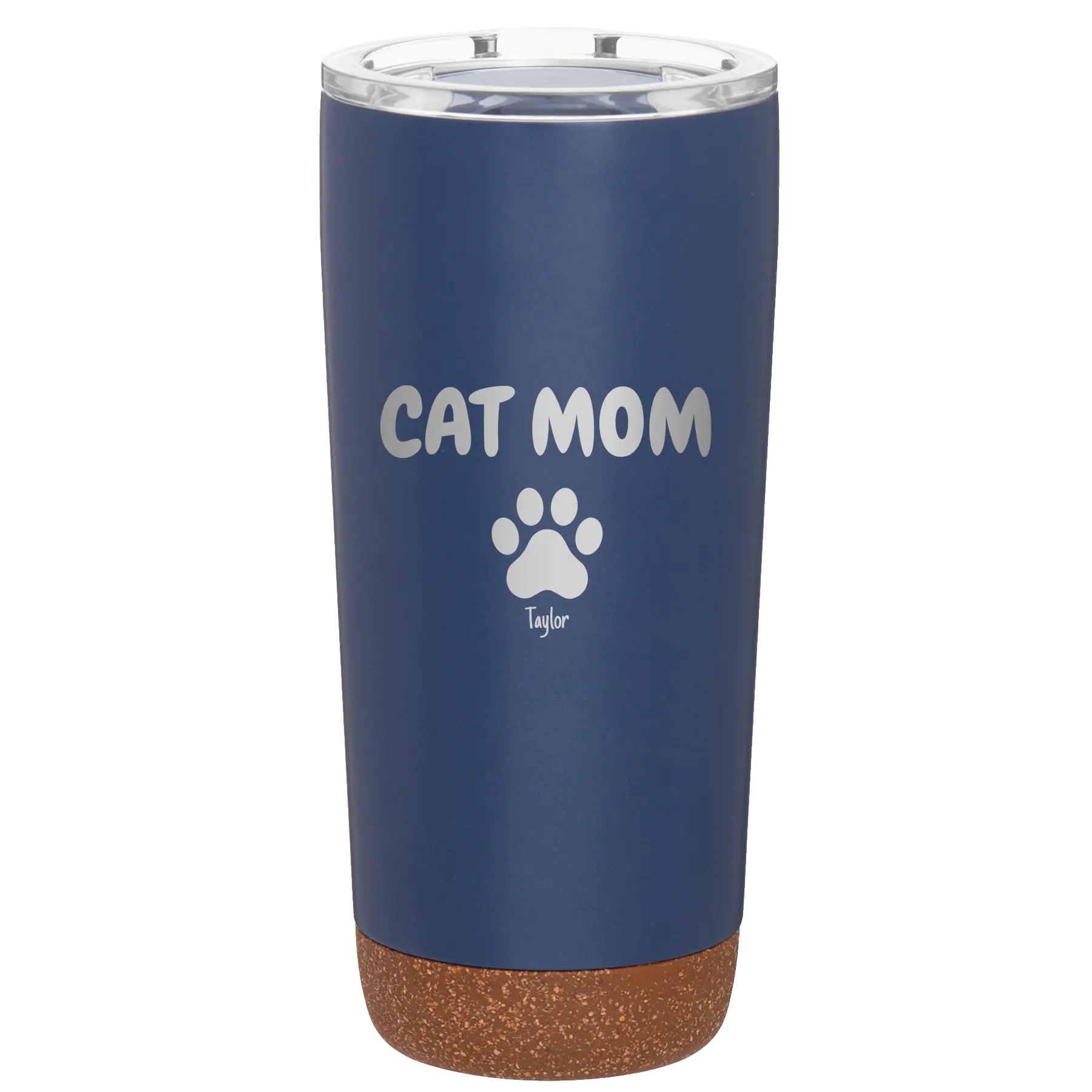 Personalized constellation 20 oz vacuum insulated tumbler with 'Cat Dog Mom Dad 1 paw' design