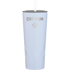 Personalized landfall 20 oz vacuum insulated tumbler with 'Cat Dog Mom Dad 1 paw' design
