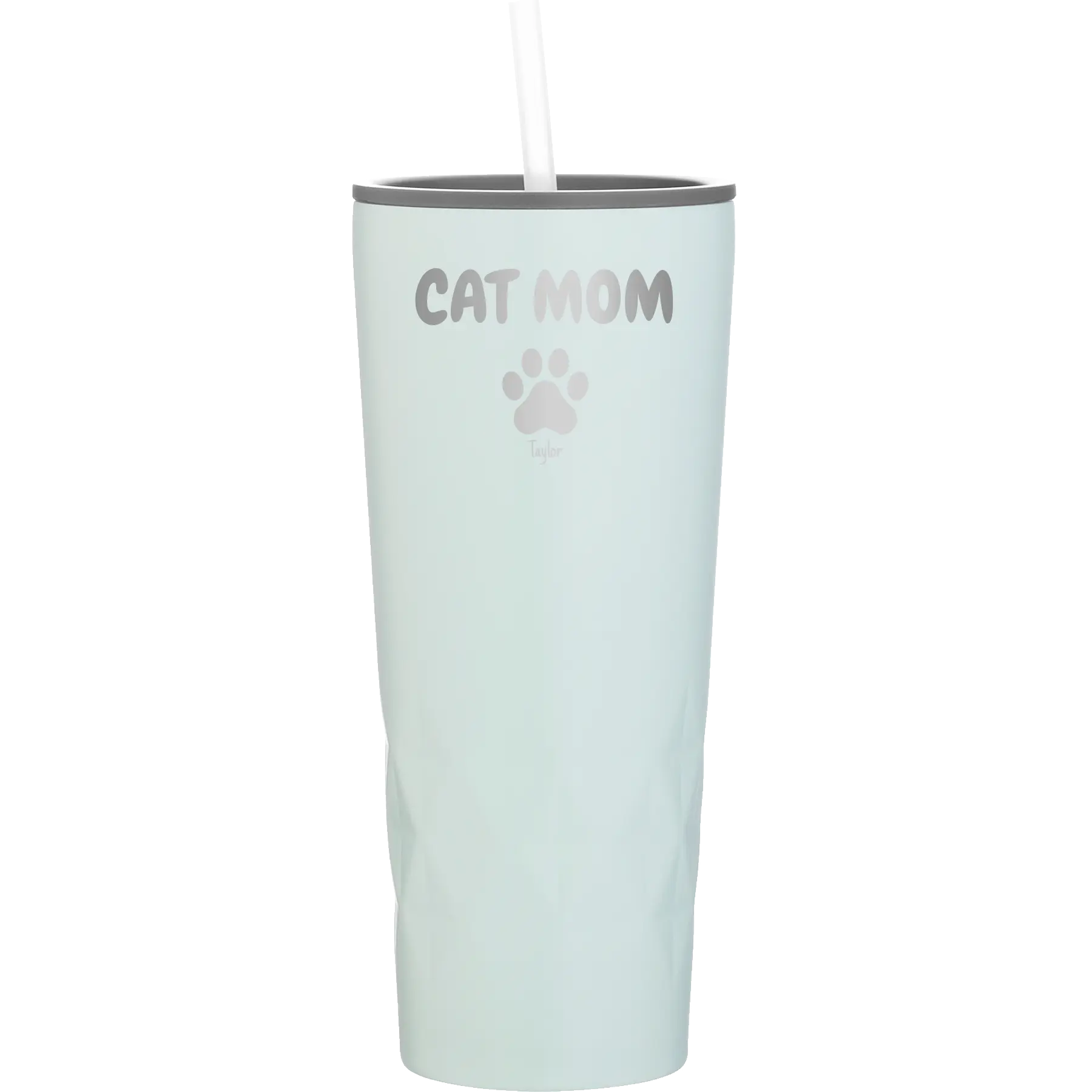 Personalized meadow 20 oz vacuum insulated tumbler with 'Cat Dog Mom Dad 1 paw' design